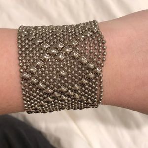 Sergio Gutirrez Silver Liquid Metal Mesh Bracelet